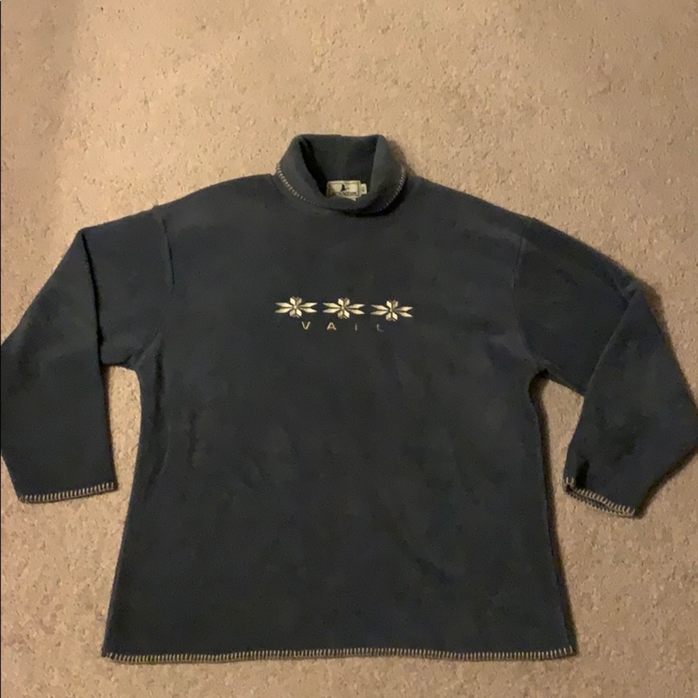 Fleece mock-neck sweater